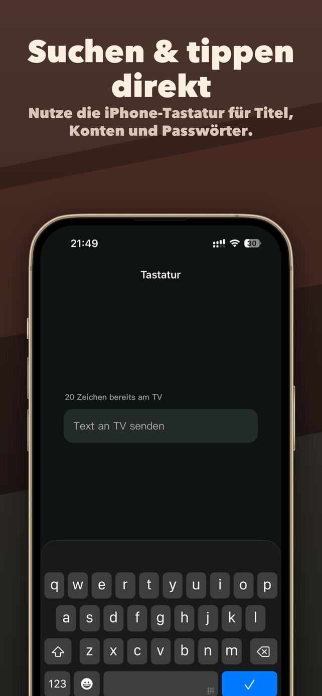 Mit der iPhone-Tastatur tippen