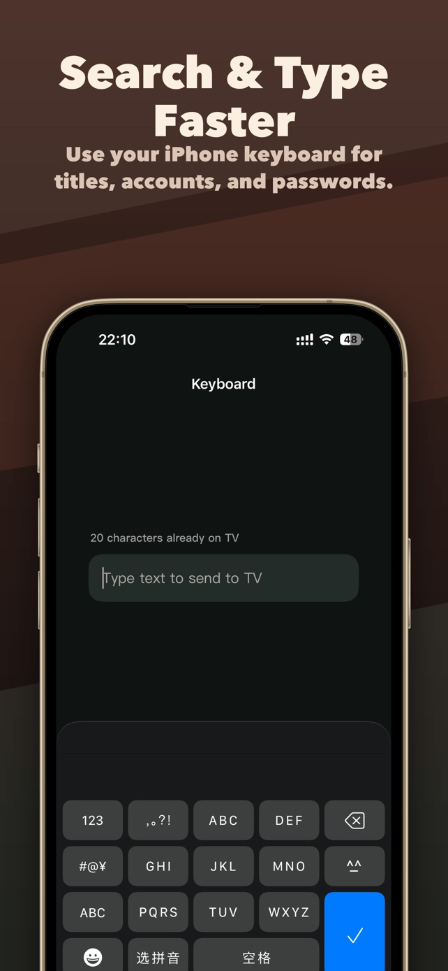 Type with the iPhone keyboard