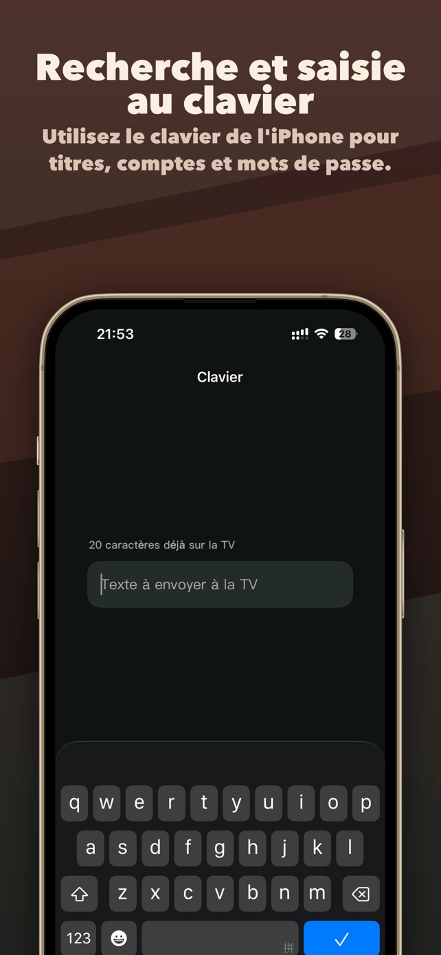Saisie avec le clavier de l’iPhone