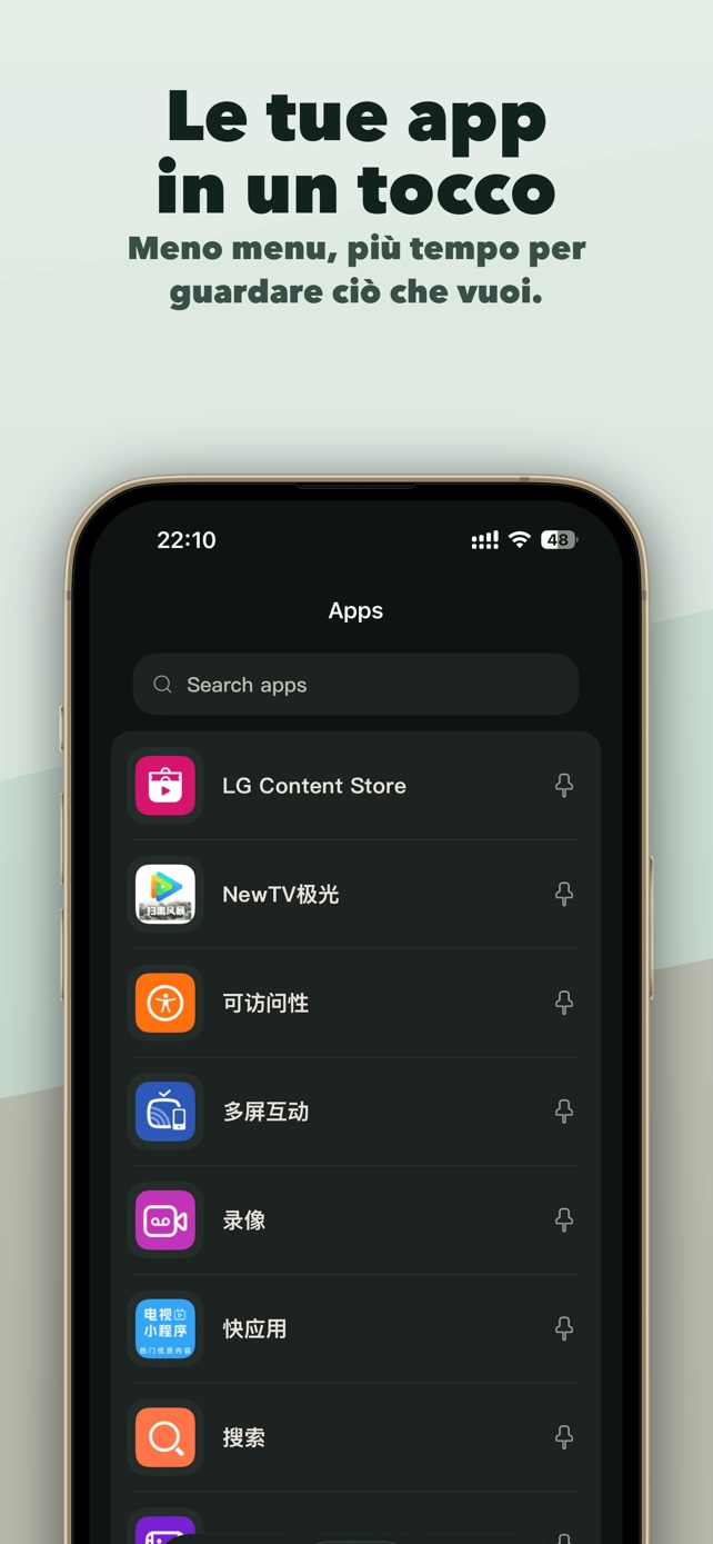 Apri le app TV supportate