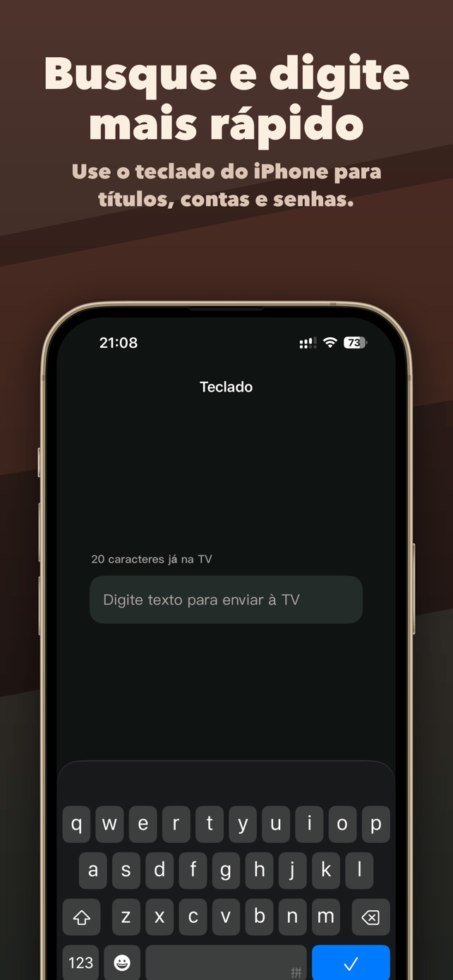 Digite com o teclado do iPhone