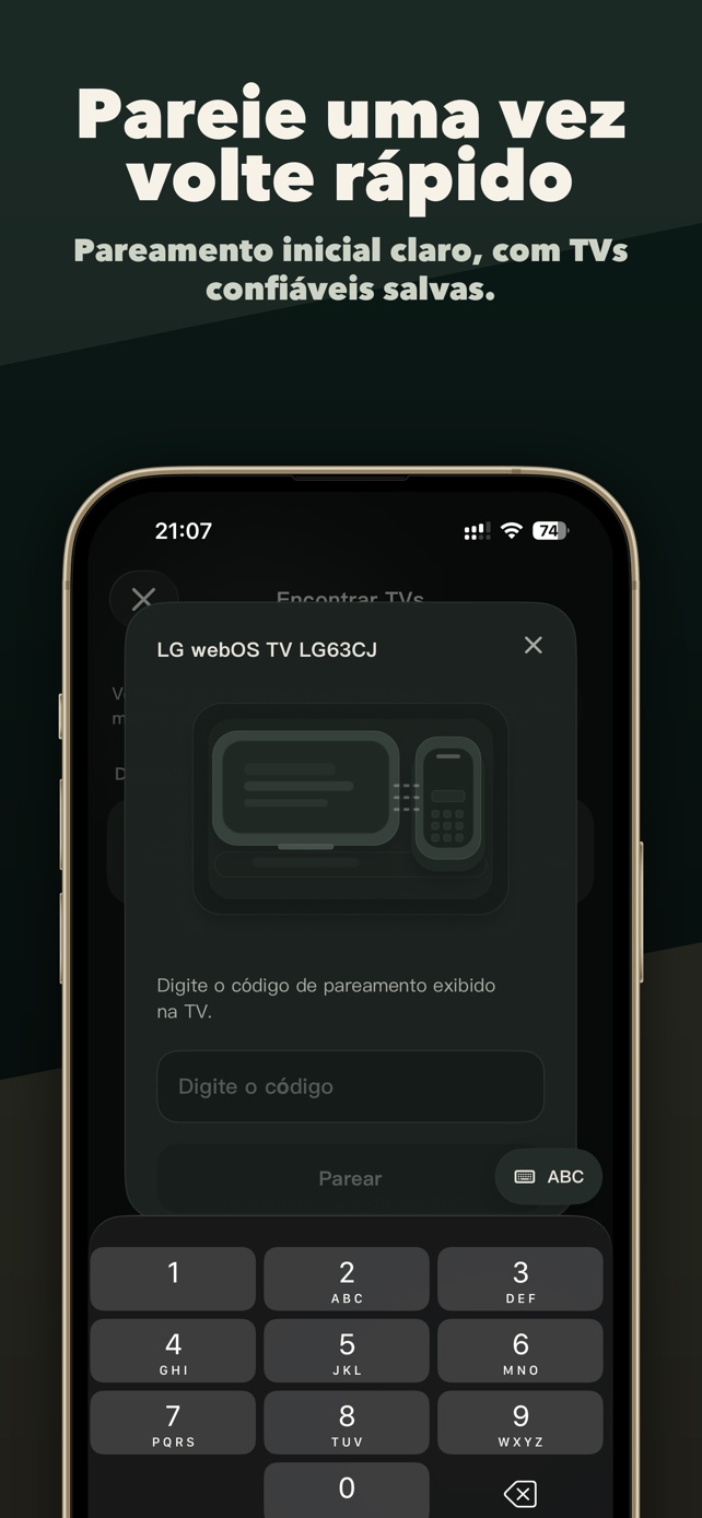 Pareamento passo a passo
