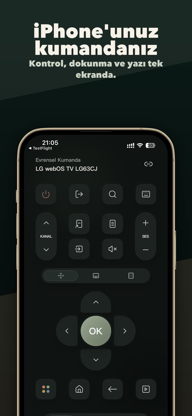 iPhone için evrensel TV kumandası